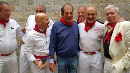 El ganadero Antonio Miura en el último almuero de los Sanfermines 2016